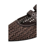 Women's Tamaris Lorita 1-22144-46 Double Strap Flat Ballerina Shoes - Mocha
