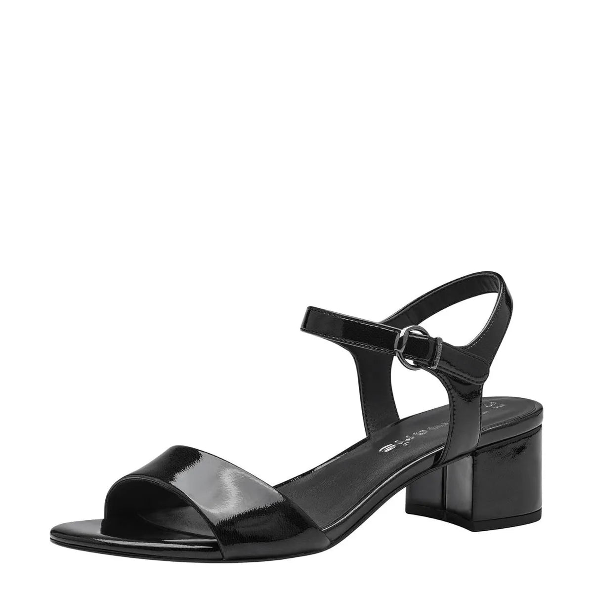 Women's Tamaris 1-28249-42 Block Heeled Sandals K 20 - Black Patent
