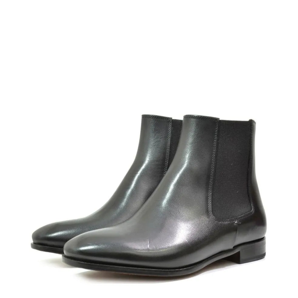 Men's EYE Botin Leather and Suede Chelsea Boots - Black