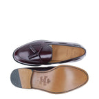 Men's Berwick 1707 8491-K1 Tasselled Leather Moccasin Shoes M 42 - Burgundy