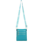 Women's Long & Son Lightweight Medium Cross Body Bags 23358 - Teal