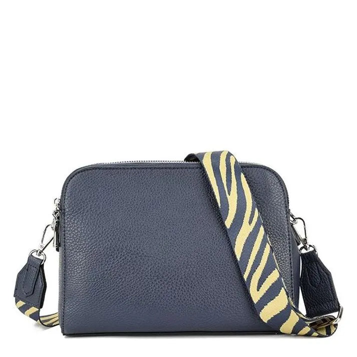 Women's Long & Son Medium Shoulder & Cross Body Hand Bags 32241 - Navy