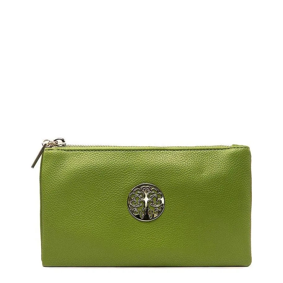 Women's Long & Son Small Clutch, Wristlet, Shoulder ,Cross-Body Bags 3141- Green