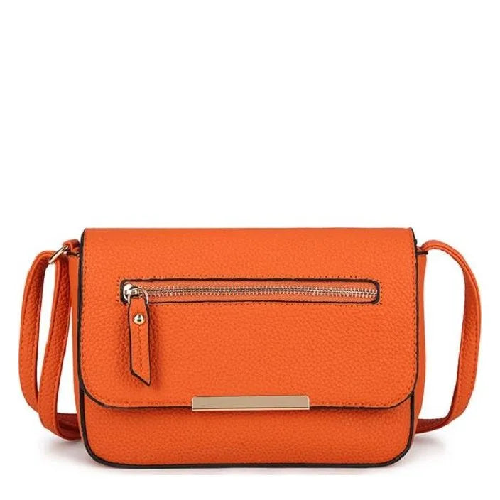 Women's Long & Son Cross Body & Shoulder Hand Bags C-1337 - Orange