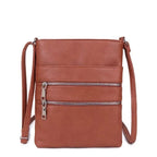 Women's Long & Son Medium Cross Body Bags 18802 - Brown