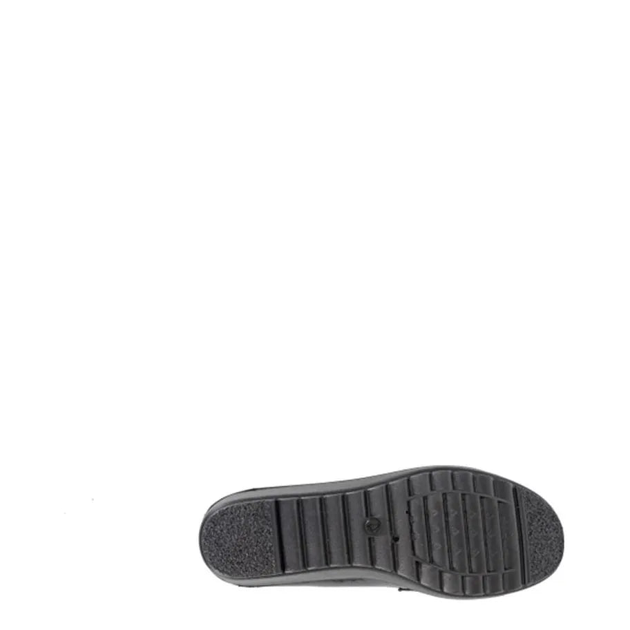 Women's Boulevard L 407 Saddle Trim Wedge Heel Shoes - Black Patent