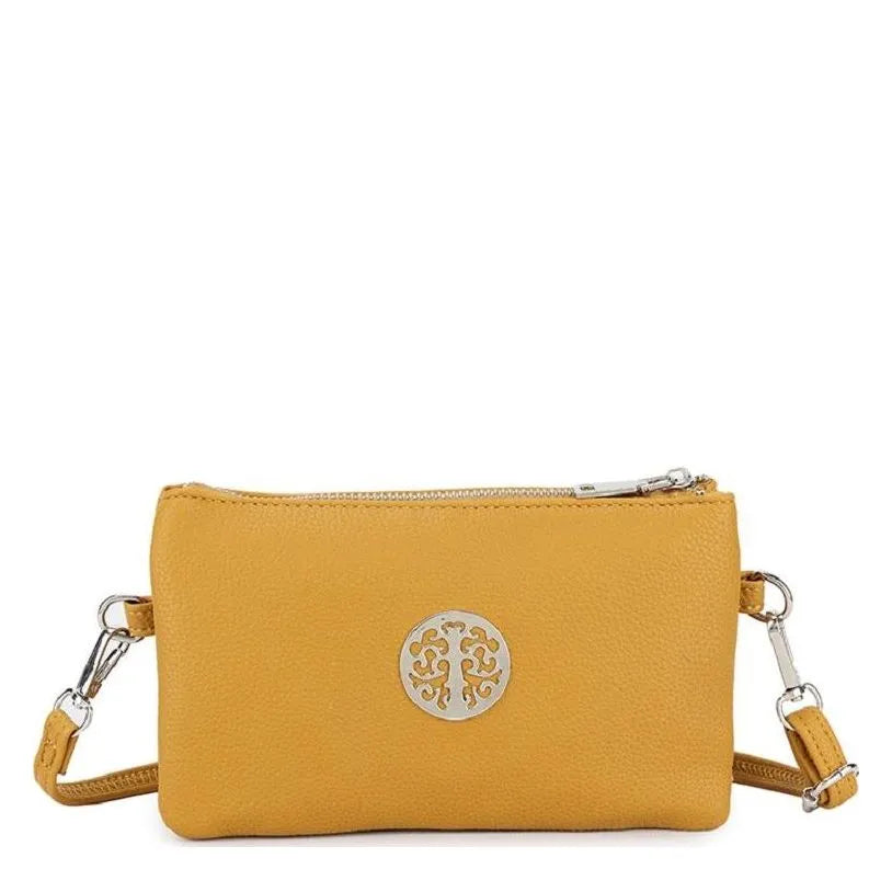 Women's Long & Son Small Clutch, Shoulder & Cross-Body Bags 32221 - Yellow