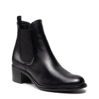 Women's Tamaris 1-25040-27 Block Heel Leather Chelsea Boots K 10 - Black