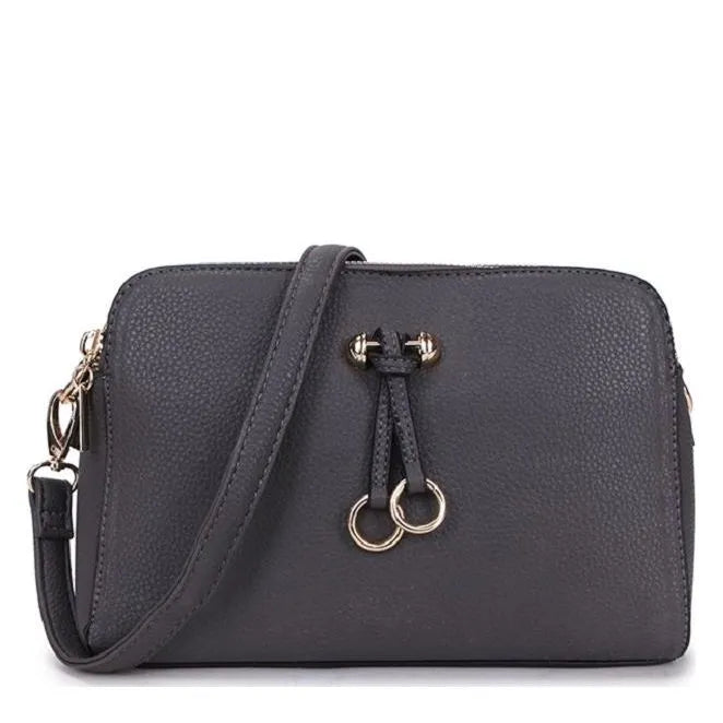 Women's Long & Son Medium Shoulder & Cross Body Hand Bags 23327 - Dark Grey
