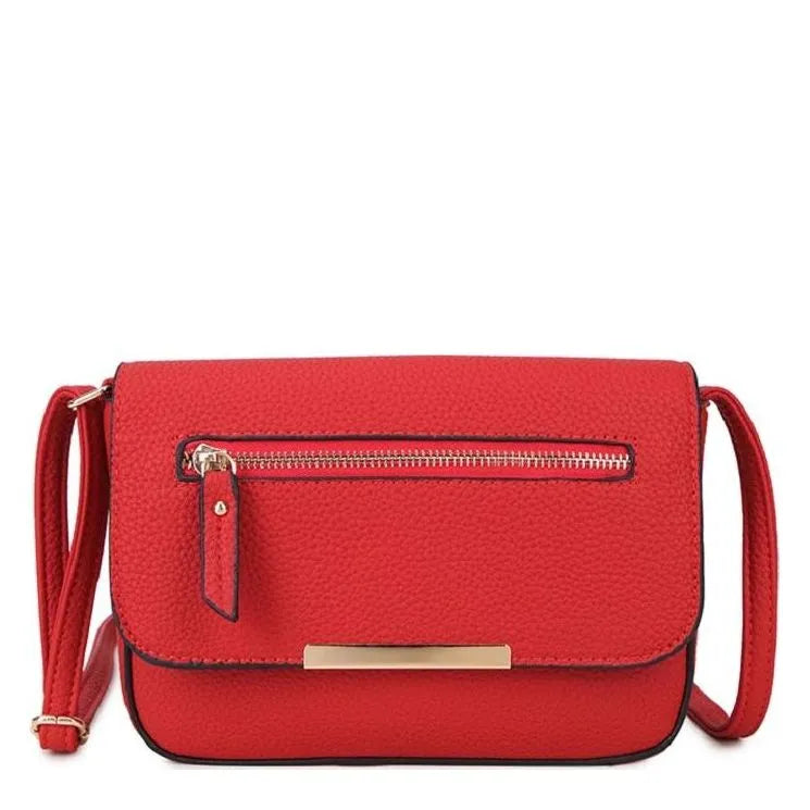 Women's Long & Son Cross Body & Shoulder Hand Bags C-1337 - Red