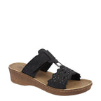 Women's Jo & Joe Gibraltar Lightweight Wedge Mule Sandals - Black