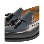 Men's Berwick 1707 8491-K3 Tasselled Leather Moccasin Shoes M 42 - Black