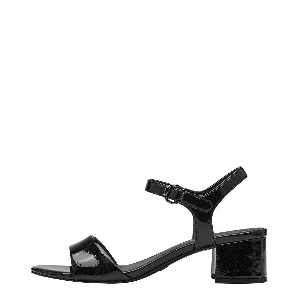 Women's Tamaris 1-28249-42 Block Heeled Sandals K 20 - Black Patent