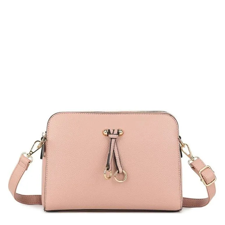 Women's Long & Son Medium Shoulder & Cross Body Hand Bags 23327 - Dark Pink