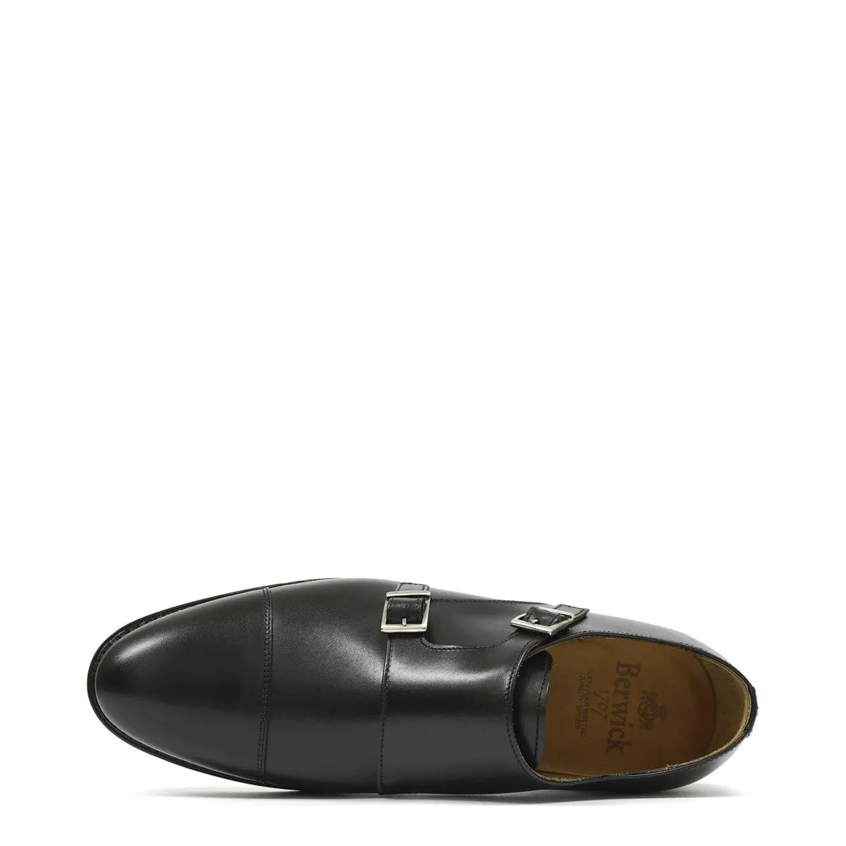 Men's Berwick 1707 Double Monk strap 3637 Goodyear Welted Leather Shoes M 29 - Black