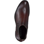 Women's Tamaris 1-25040-27 Block Heel Leather Chelsea Boots K 10 - Cafe Brown