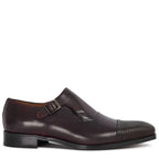 Men's EYE Monk Strap Leather Shoes 4736 PC 18 - Burgundy