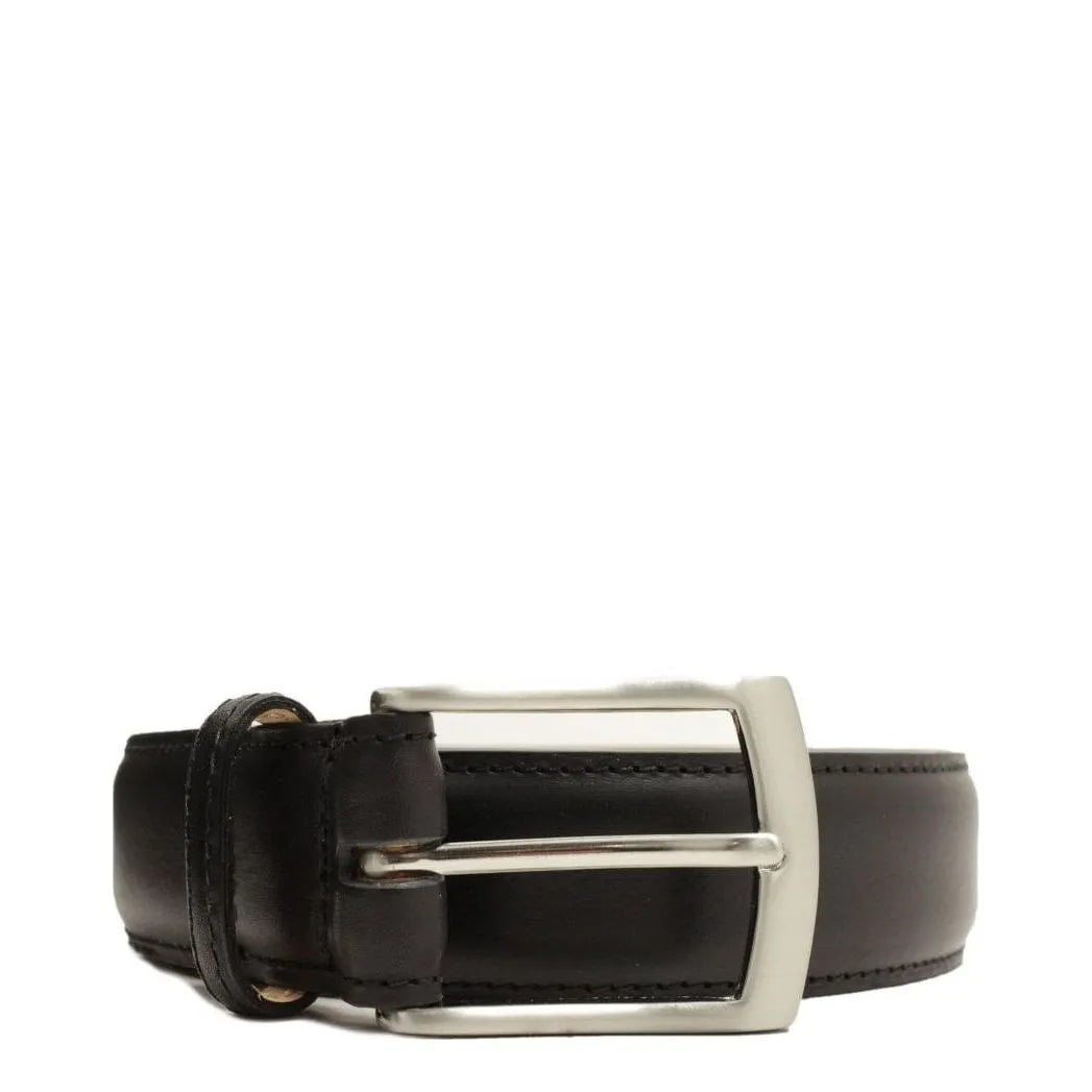 Men's Loake Henry Leather Belts - Black size 40"