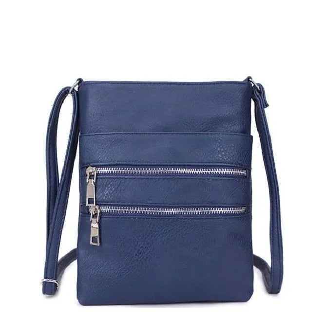 Women's Long & Son Medium Cross Body Bags 18802 - Navy