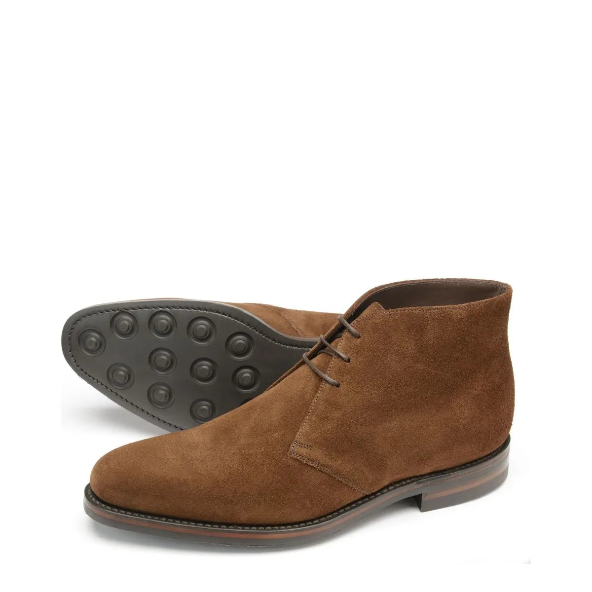 Men's Loake Pimlico Premium Leather Suede Chukka Boots Brown