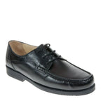 Men's Luca Mancini Extra Wide Fitting Soft Leather Lace-Up Shoes LM2 - Black