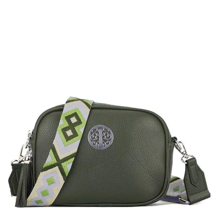 Women's Long & Son Medium Shoulder & Cross-Body Bags 32227 - Olive Green