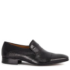 Men's Vitelo Lizard & Croc Print Leather Slip-On Shoes 99915 PC 20 - Black