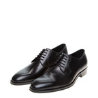 Men's John White Mumford Plain Leather Derby Shoes - Black