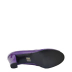 Women's Eye Peep-Toe Mid-Heel Patent Leather Court Shoes L 44 - Purple