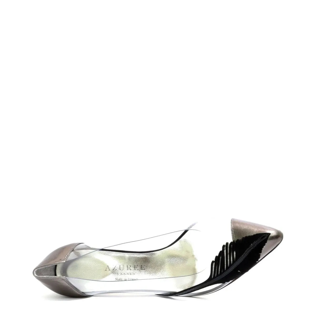 Women's AZUREE Cannes LIBY Crystal Dress Pump Shoes - Pewter