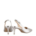 Women's HÖGL 0-176201 Boulevard 60 SL Slingback Pump Shoes HO 89 - Silver