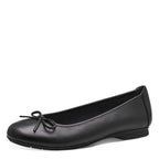 Women's Jana 8-22163-41 Vegan Ballet Flat Pump Shoes JA 1 - Black