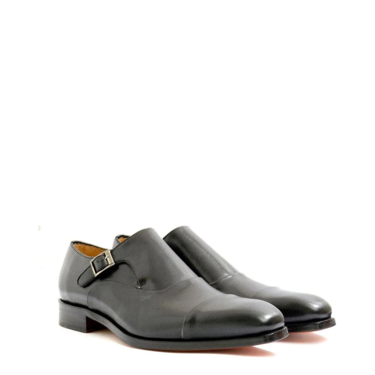 Men's EYE Classic Monk Leather Shoes M 52 - Black