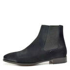 Men's EYE Botin Leather and Suede Chelsea Boots - Black Suede