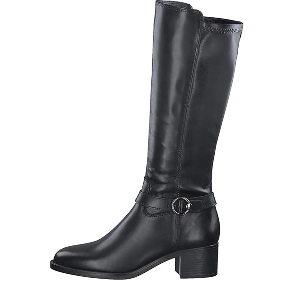 Women's Tamaris 1-25537-41-001 Classic TOUCH-it Leather Knee High Boots - Black