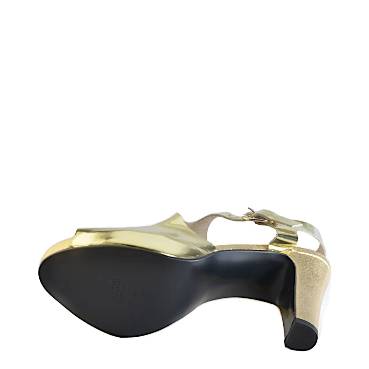 Women's EYE Strappy High Heel Leather Sandals L 40 - Gold