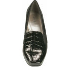 Women's ARA Verona 41781 Patent Croc Court Shoes Ara 29 - Black