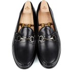 Men's Berwick 1707 Calf Leather Horse Bit Loafer Shoes 5605 M 41 - Black