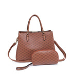 Women's Bessie London Logo Print 2 Piece Tote Bags BH5000 - Brown