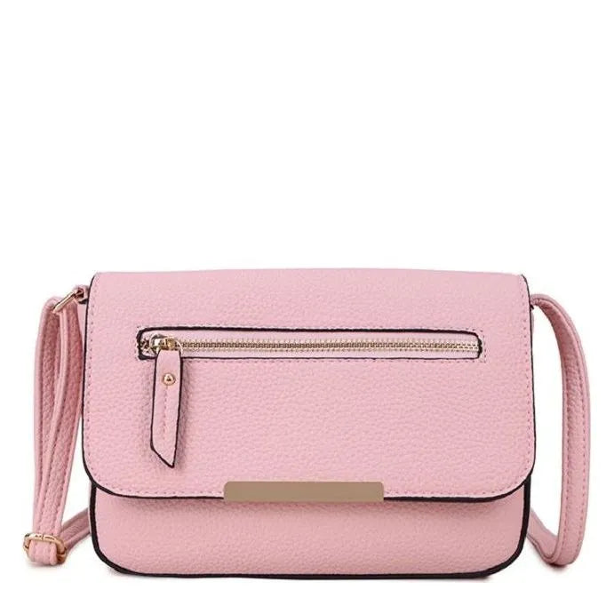 Women's Long & Son Cross Body & Shoulder Hand Bags C-1337 - Pink