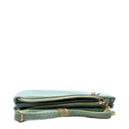 Women's Long & Son Small Clutch, Wristlet, Shoulder ,Cross-Body Bags 3141- Light Green