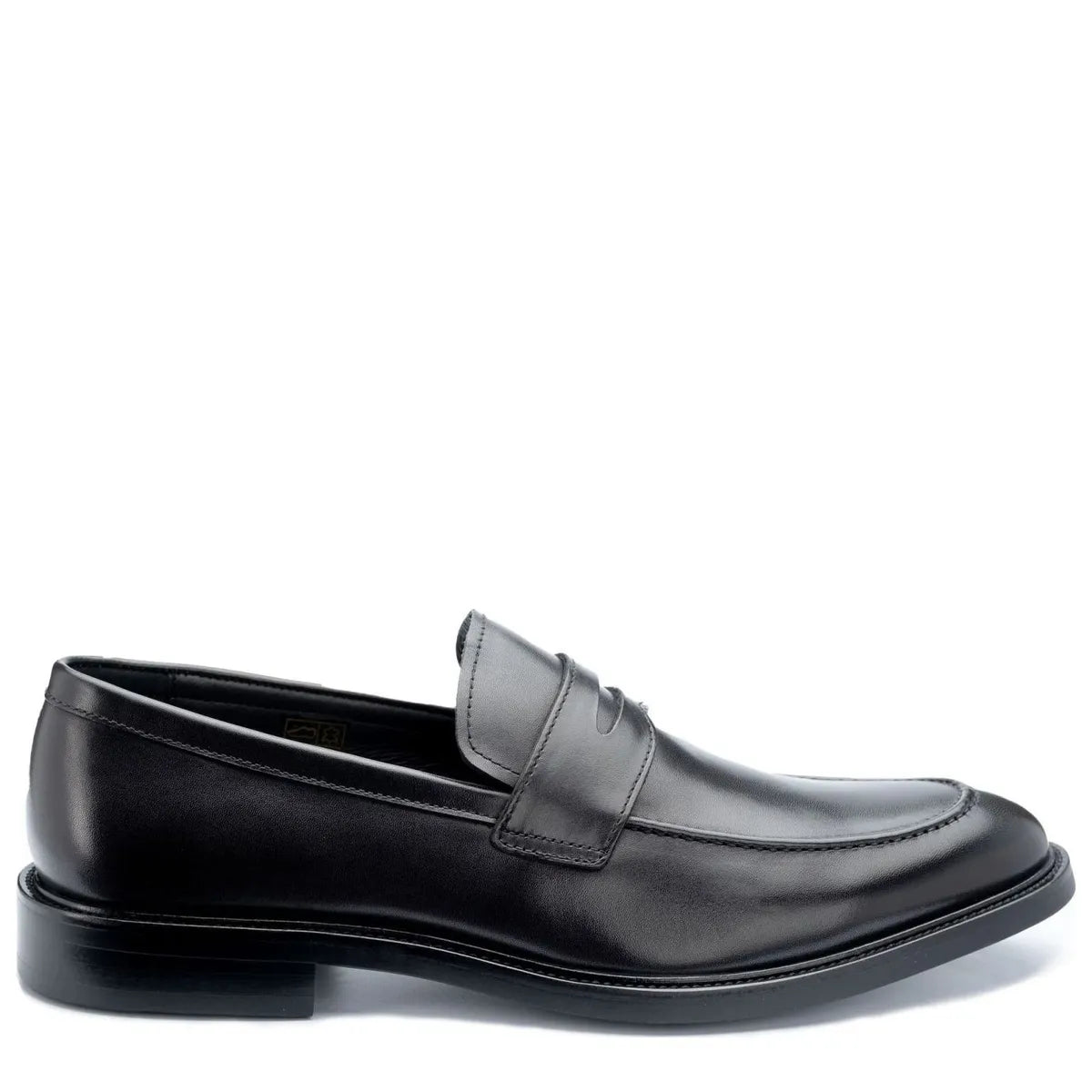 Men's John White Banff Leather Penny Loafer Shoes Black – Eye