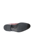 Men's VITELO Tassel & Brogue Leather Suede Slip-On Loafer Shoes M 61 - Burgundy