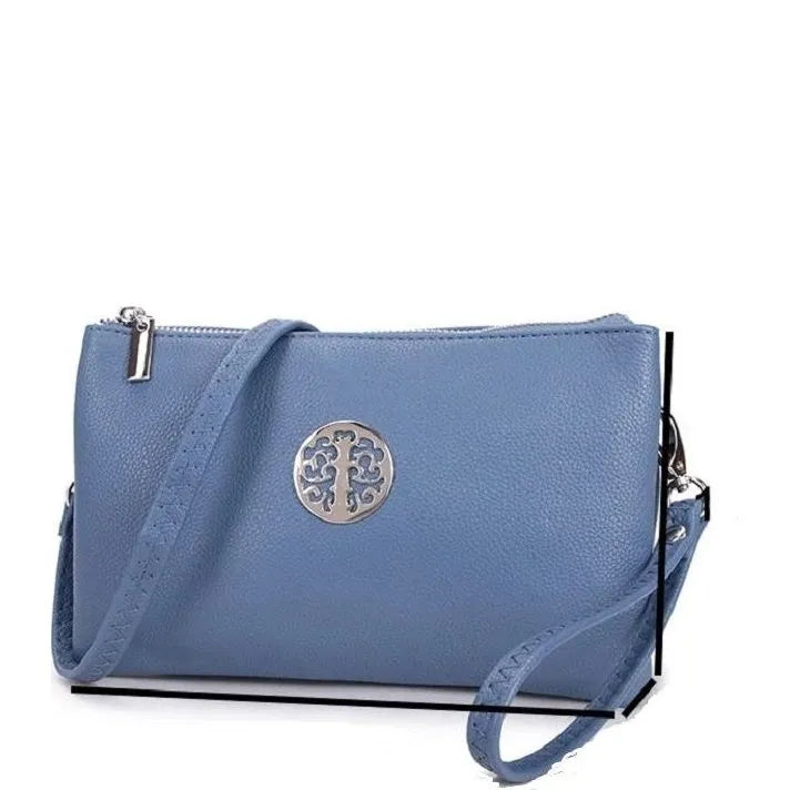 Women's Long & Son Medium Clutch, Wristlet, Shoulder, Cross-Body Bags 23321 - Baby Blue