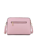 Women's Long & Son Medium Shoulder & Cross Body Hand Bags D1585-1 - Dusty Pink