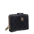 Women's Bessie Small Checkerboard Wallets BP1390 - Black