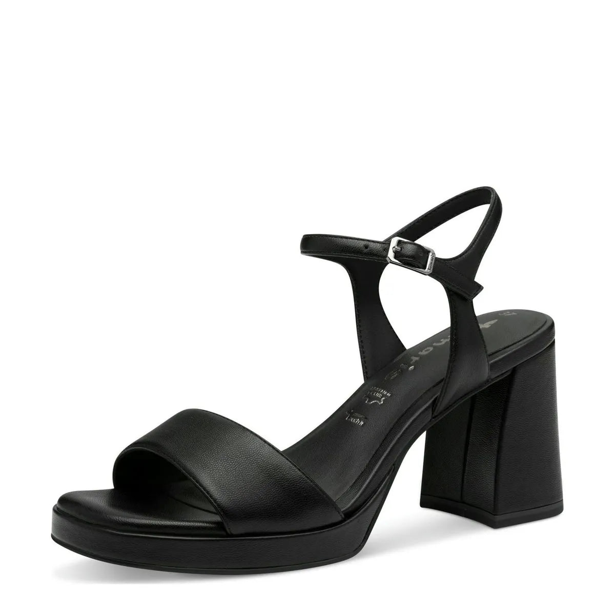 Women's Tamaris 1-28342-44 Flared Heeled Sandals K 21 Black