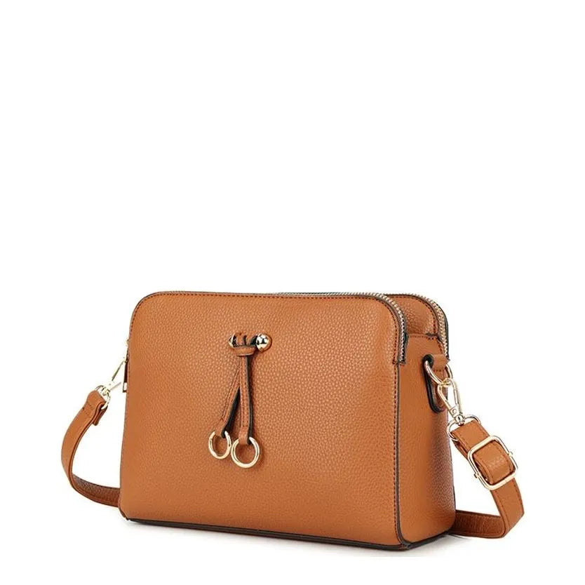 Women's Long & Son Medium Shoulder & Cross Body Hand Bags 23327 - Brown