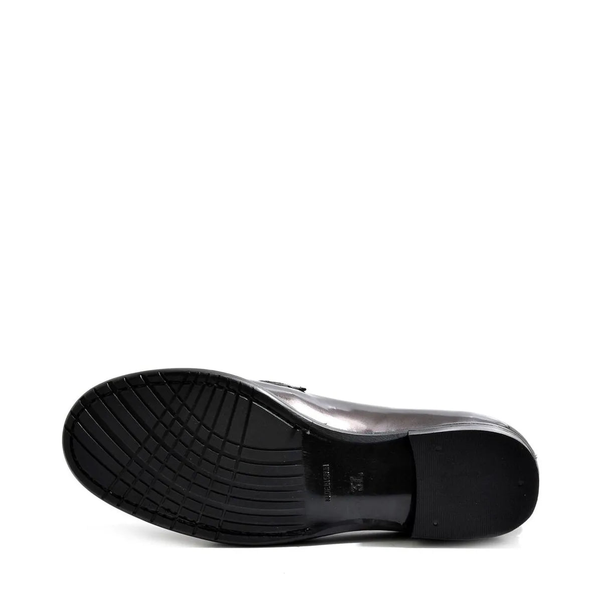 Women's VITELO Pearlised Leather and Horse Hair with Horse Bit Trim Loafer Shoes G 129 - Black