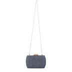 Women's Long & Son Glitter Evening Clutch Bags Z18185 - Blue